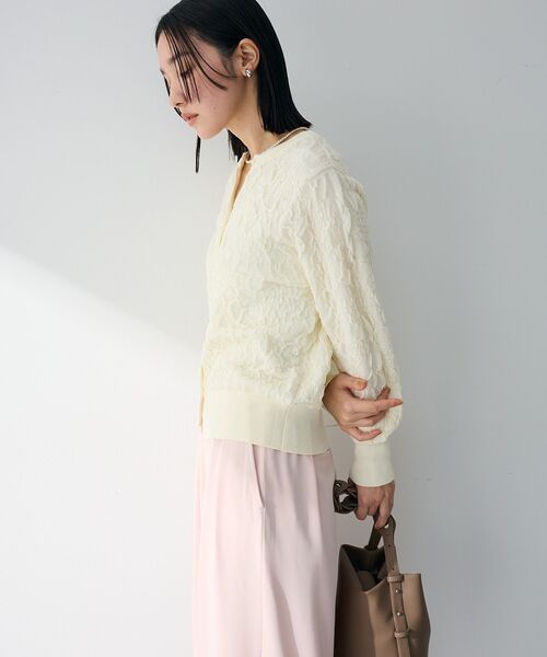 Green Parks(グリーンパークス)の「表面感ニットカーディガン(カーディガン/ボレロ・レディース・ピンク/ブラック/ホワイト系その他2・FREE)」の20枚目の写真