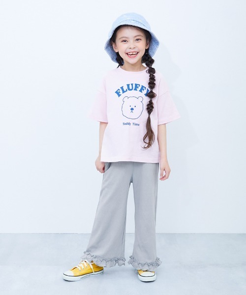 devirock（デビロック）の「着心地やわらか フリルデザイン セットアップ（セットアップ・キッズ・スミクロ/ブルー系/アイボリー・120cm/130cm/140cm/110cm/100cm）」の7枚目の写真