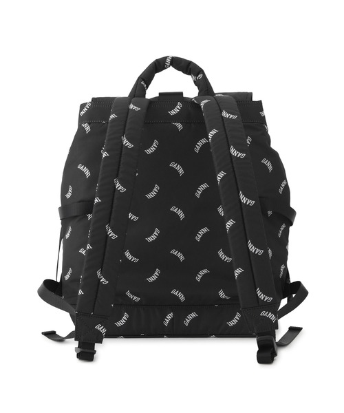 GANNI（ガニー）の「【GANNI for ADAM ET ROPE'】Re-Tech Logo Print Backpack（バックパック/リュック・レディース・ブラック・FREE）」の12枚目の写真