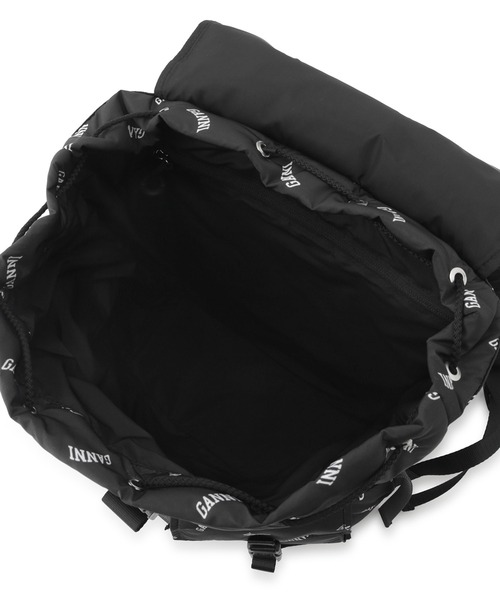GANNI（ガニー）の「【GANNI for ADAM ET ROPE'】Re-Tech Logo Print Backpack（バックパック/リュック・レディース・ブラック・FREE）」の18枚目の写真
