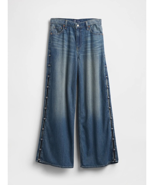 GAP（ギャップ）の「ミッドライズ ウルトラソフト スタッズ バギーデニム（デニムパンツ・レディース・インディゴブルー・26/25/27/23/24/28/29/30）」の4枚目の写真