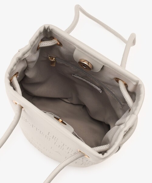 Afternoon Tea(アフタヌーンティー)の「MON JOURNAL2WAY巾着バッグ(ハンドバッグ・レディース・グレー・ONE SIZE)」の4枚目の写真