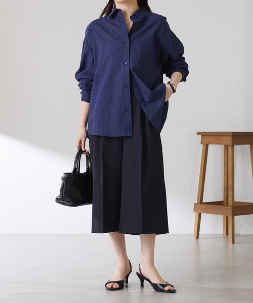 COLLAGE GALLARDAGALANTE(コラージュガリャルダガランテ)の「フルダルハーフパンツ(その他パンツ・レディース・ネイビー/キャメル・FREE)」の3枚目の写真