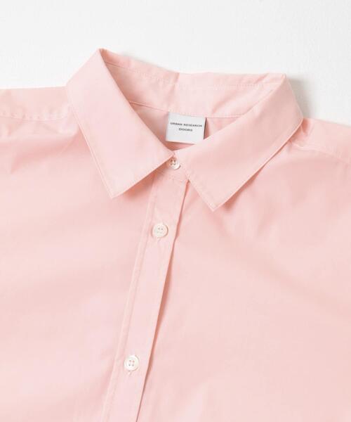 URBAN RESEARCH DOORS（アーバンリサーチドアーズ）の「『UR TECH』レギュラーカラーオーバーシャツ（シャツ/ブラウス・レディース・ピンク/ライトブルー・FREE）」の11枚目の写真