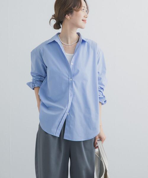 URBAN RESEARCH DOORS（アーバンリサーチドアーズ）の「『UR TECH』レギュラーカラーオーバーシャツ（シャツ/ブラウス・レディース・ピンク/ライトブルー・FREE）」の14枚目の写真