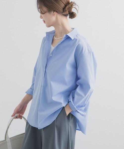 URBAN RESEARCH DOORS（アーバンリサーチドアーズ）の「『UR TECH』レギュラーカラーオーバーシャツ（シャツ/ブラウス・レディース・ピンク/ライトブルー・FREE）」の15枚目の写真