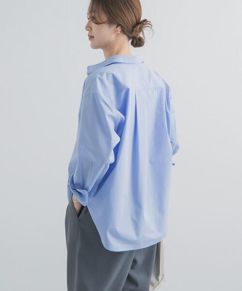 URBAN RESEARCH DOORS（アーバンリサーチドアーズ）の「『UR TECH』レギュラーカラーオーバーシャツ（シャツ/ブラウス・レディース・ピンク/ライトブルー・FREE）」の16枚目の写真