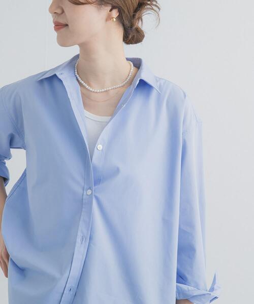 URBAN RESEARCH DOORS（アーバンリサーチドアーズ）の「『UR TECH』レギュラーカラーオーバーシャツ（シャツ/ブラウス・レディース・ピンク/ライトブルー・FREE）」の18枚目の写真