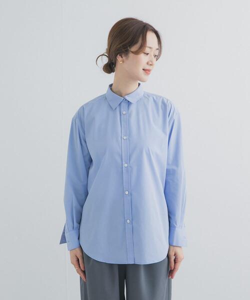 URBAN RESEARCH DOORS（アーバンリサーチドアーズ）の「『UR TECH』レギュラーカラーオーバーシャツ（シャツ/ブラウス・レディース・ピンク/ライトブルー・FREE）」の20枚目の写真