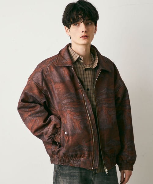 Shoowtime(ショウタイム)の「Abstract puffer jacket / アブストラクトパファージャケット(ブルゾン・メンズ・ブラウン系/ブラック系・MEDIUM/LARGE/X-LARGE)」の4枚目の写真