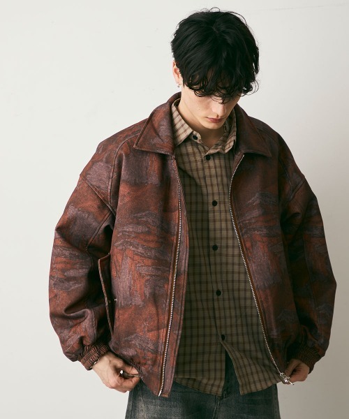 Shoowtime(ショウタイム)の「Abstract puffer jacket / アブストラクトパファージャケット(ブルゾン・メンズ・ブラウン系/ブラック系・MEDIUM/LARGE/X-LARGE)」の6枚目の写真