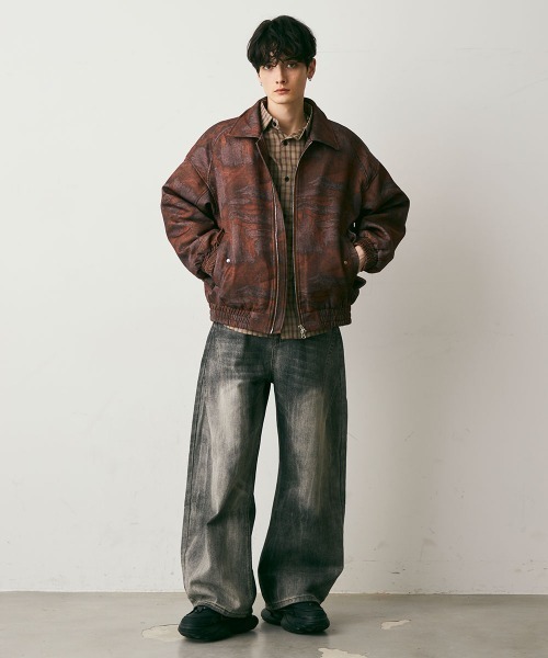 Shoowtime(ショウタイム)の「Abstract puffer jacket / アブストラクトパファージャケット(ブルゾン・メンズ・ブラウン系/ブラック系・MEDIUM/LARGE/X-LARGE)」の12枚目の写真