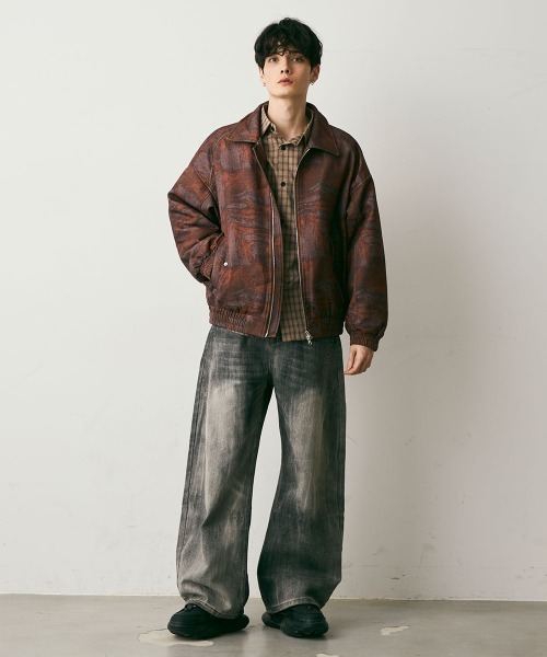 Shoowtime(ショウタイム)の「Abstract puffer jacket / アブストラクトパファージャケット(ブルゾン・メンズ・ブラウン系/ブラック系・MEDIUM/LARGE/X-LARGE)」の14枚目の写真