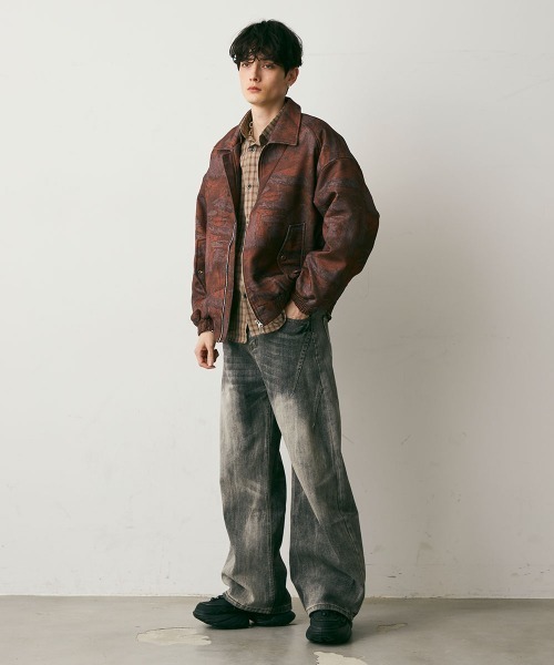 Shoowtime(ショウタイム)の「Abstract puffer jacket / アブストラクトパファージャケット(ブルゾン・メンズ・ブラウン系/ブラック系・MEDIUM/LARGE/X-LARGE)」の17枚目の写真