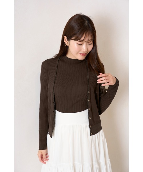 Her lip to(ハーリップトゥー)の「Random Rib Knit Ensemble(アンサンブル・レディース・ベージュ系/ダークブラウン系・M/S)」の6枚目の写真