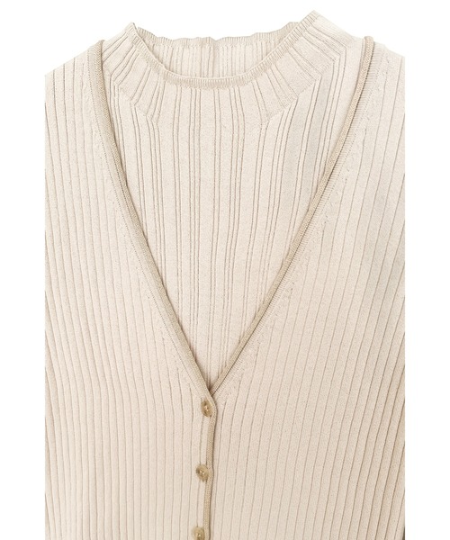 Her lip to(ハーリップトゥー)の「Random Rib Knit Ensemble(アンサンブル・レディース・ベージュ系/ダークブラウン系・M/S)」の9枚目の写真