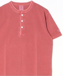 【JEMORGAN / ジェーイーモーガン】 ピグメントヘンリーネック半袖Tシャツ/オーバーダイ加工/ユニセックス