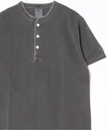 【JEMORGAN / ジェーイーモーガン】 ピグメントヘンリーネック半袖Ｔシャツ/オーバーダイ加工/ユニセックス