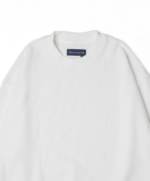 many men many mind(メニーメンメニーマインド)の「/many men many mind/CVCワッフル 切り替えプルオーバー(Tシャツ/カットソー・メンズ・グレー系その他/カーキ/ブラック/ホワイト・X-LARGE/LARGE/MEDIUM)」の5枚目の写真
