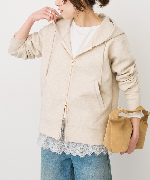 Spick & Span(スピックアンドスパン)の「レースドッキングレイヤードプルオーバー(Tシャツ/カットソー・レディース・ホワイト/ブラックミックス・FREE)」の10枚目の写真