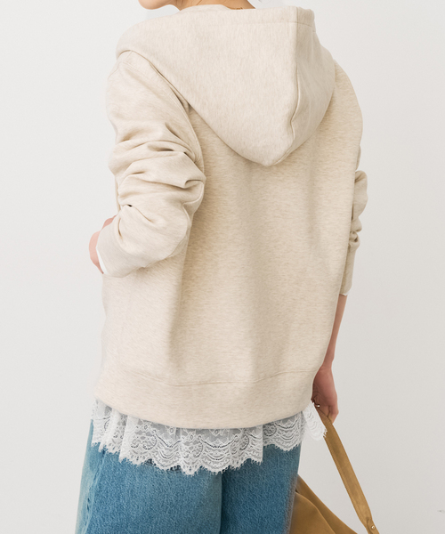 Spick & Span(スピックアンドスパン)の「レースドッキングレイヤードプルオーバー(Tシャツ/カットソー・レディース・ホワイト/ブラックミックス・FREE)」の11枚目の写真