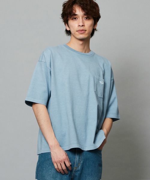 EDWIN（エドウィン）の「EDWIN エドウィン ルーズシルエット バギーTシャツ 半袖（Tシャツ/カットソー・メンズ・ブルー/ブラック/ネイビー/イエロー・MEDIUM/LARGE/X-LARGE）」の3枚目の写真