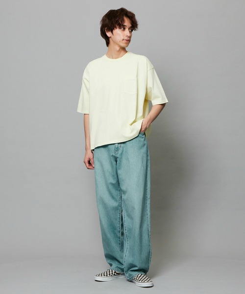 EDWIN（エドウィン）の「EDWIN エドウィン ルーズシルエット バギーTシャツ 半袖（Tシャツ/カットソー・メンズ・ブルー/ブラック/ネイビー/イエロー・MEDIUM/LARGE/X-LARGE）」の18枚目の写真