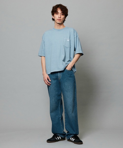 EDWIN（エドウィン）の「EDWIN エドウィン ルーズシルエット バギーTシャツ 半袖（Tシャツ/カットソー・メンズ・ブルー/ブラック/ネイビー/イエロー・MEDIUM/LARGE/X-LARGE）」の9枚目の写真