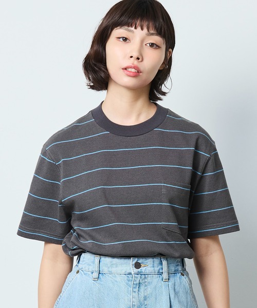 L.L.Bean（エルエルビーン）の「【JAPAN EDITION】ユニオン・ショートスリーブ・ストライプ・ティ（Tシャツ/カットソー・レディース・グレー系その他/ホワイト×グリーン/ホワイト系その他/ブルー系その他・MEDIUM）」の18枚目の写真