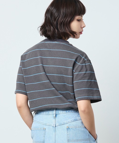 L.L.Bean（エルエルビーン）の「【JAPAN EDITION】ユニオン・ショートスリーブ・ストライプ・ティ（Tシャツ/カットソー・レディース・グレー系その他/ホワイト×グリーン/ホワイト系その他/ブルー系その他・MEDIUM）」の20枚目の写真