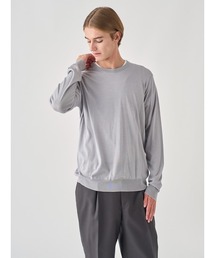 JOHN SMEDLEY（ジョンスメドレー）の「[Anglo Indian Gauze] クルーネック長袖ニットプルオーバー（ニット/セーター）」