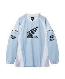 Motorcycle Jersey Long Sleeve Light Blue