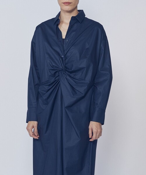 1er Arrondissement(プルミエアロンディスモン)の「ハイカウントチンツツイストシャツワンピース(シャツワンピース・レディース・ブルー系その他3/イエロー系その他5・36/38)」の6枚目の写真