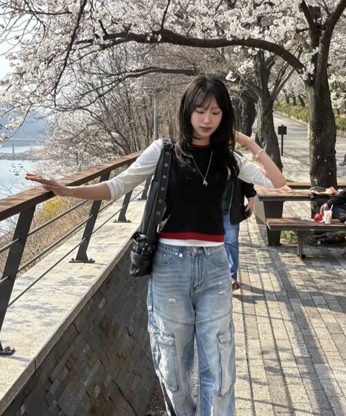 VETEZE(ベテゼ)の「Slim Fit Layered Sleeveless (Black/R)(Tシャツ/カットソー・レディース・その他・FREE)」の12枚目の写真