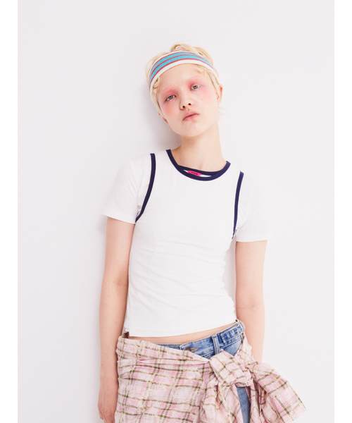 COLORING DOUBLE LAYERED T-SHIRT IVORY