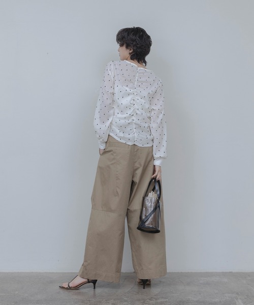 Eimee Law（エイミーロウ）の「ドロストシアーカーデ（カーディガン/ボレロ・レディース・グレー/オフホワイト/ブラック・FREE）」の7枚目の写真