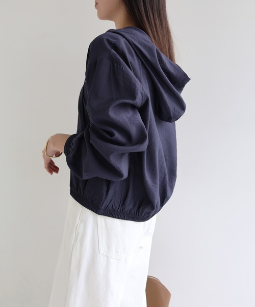 evernavy(エバーネイビー)の「フーディ長袖シアーシャツ(シャツ/ブラウス・レディース・オフホワイト/ネイビー・M)」の17枚目の写真