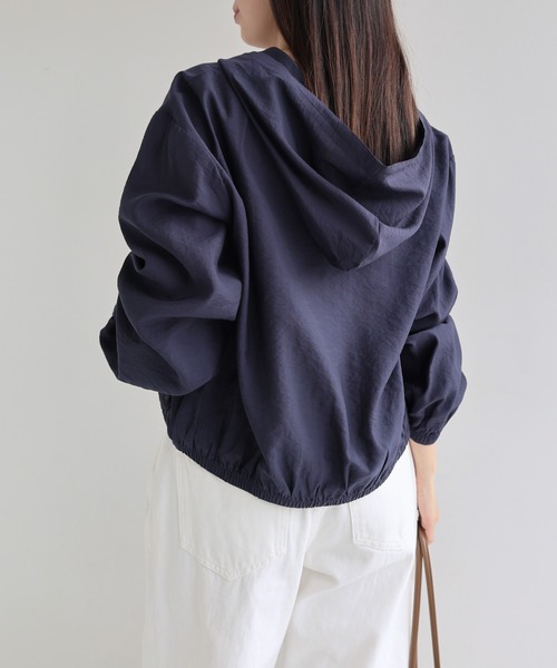 evernavy(エバーネイビー)の「フーディ長袖シアーシャツ(シャツ/ブラウス・レディース・オフホワイト/ネイビー・M)」の18枚目の写真