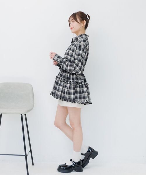 ems excite（エムズエキサイト）の「サイドドロストチュニック（ワンピース・レディース・ブラウン系その他2/ブラック系その他2・FREE）」の13枚目の写真