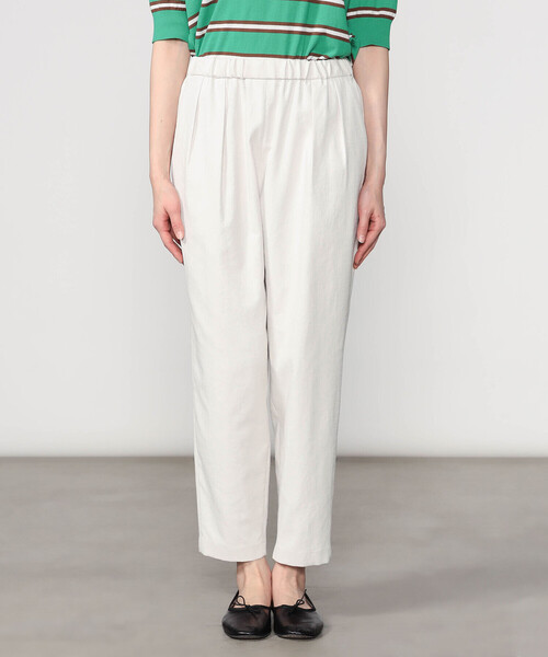 Morris & Sons（モリスアンドサンズ）の「MORRIS & SONS | タックイージーパンツ WOMEN（スラックス・レディース・ダークグレー/アイボリー/カーキ・1/0）」の12枚目の写真