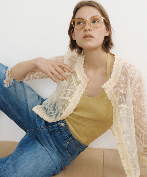LUCIR ZU(ルシールズ)の「Romantic Scallop Lace Cardigan (soft yellow)(カーディガン/ボレロ・レディース・その他・FREE)」の3枚目の写真