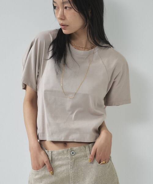 GALLEST(ギャレスト)の「ラグランフォルムカットソー(Tシャツ/カットソー・レディース・ベージュ/ブラック/ホワイト/イエロー系その他・38)」の3枚目の写真