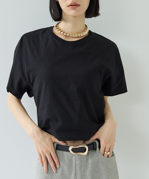 GALLEST(ギャレスト)の「ラグランフォルムカットソー(Tシャツ/カットソー・レディース・ベージュ/ブラック/ホワイト/イエロー系その他・38)」の2枚目の写真