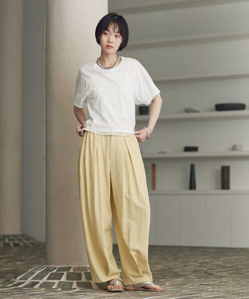 GALLEST(ギャレスト)の「ラグランフォルムカットソー(Tシャツ/カットソー・レディース・ベージュ/ブラック/ホワイト/イエロー系その他・38)」の22枚目の写真