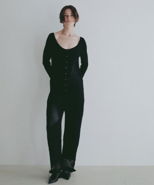 ETRE TOKYO(エトレトウキョウ)の「クロシェニットパンツ(その他パンツ・レディース・アイボリー/ブラック・S/M)」の22枚目の写真