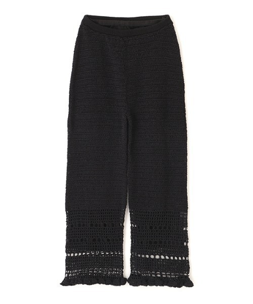 ETRE TOKYO(エトレトウキョウ)の「クロシェニットパンツ(その他パンツ・レディース・アイボリー/ブラック・S/M)」の9枚目の写真