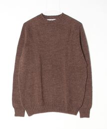 【T18】【Harley of Scotland/ハーレー オブ スコットランド】2PLY SADDLE SHOULDER CREW SWEATER