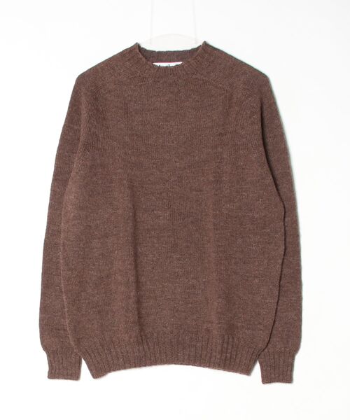 Harley of Scotland(ハーレーオブスコットランド)の「【T18】【Harley of Scotland/ハーレー オブ スコットランド】2PLY SADDLE SHOULDER CREW SWEATER(ニット/セーター・メンズ・モスグリーン/ブラウン/ブラック/チャコールグレー/グレー・42)」の4枚目の写真