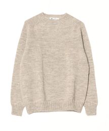 【T18】【Harley of Scotland/ハーレー オブ スコットランド】2PLY SADDLE SHOULDER CREW SWEATER