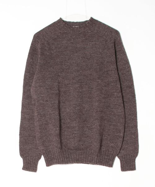 Harley of Scotland(ハーレーオブスコットランド)の「【T18】【Harley of Scotland/ハーレー オブ スコットランド】2PLY SADDLE SHOULDER CREW SWEATER(ニット/セーター・メンズ・モスグリーン/ブラウン/ブラック/チャコールグレー/グレー・42)」の2枚目の写真